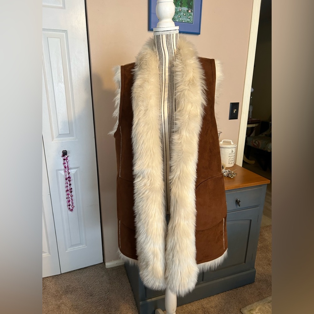 Reversible Faux Suede/Fur vest